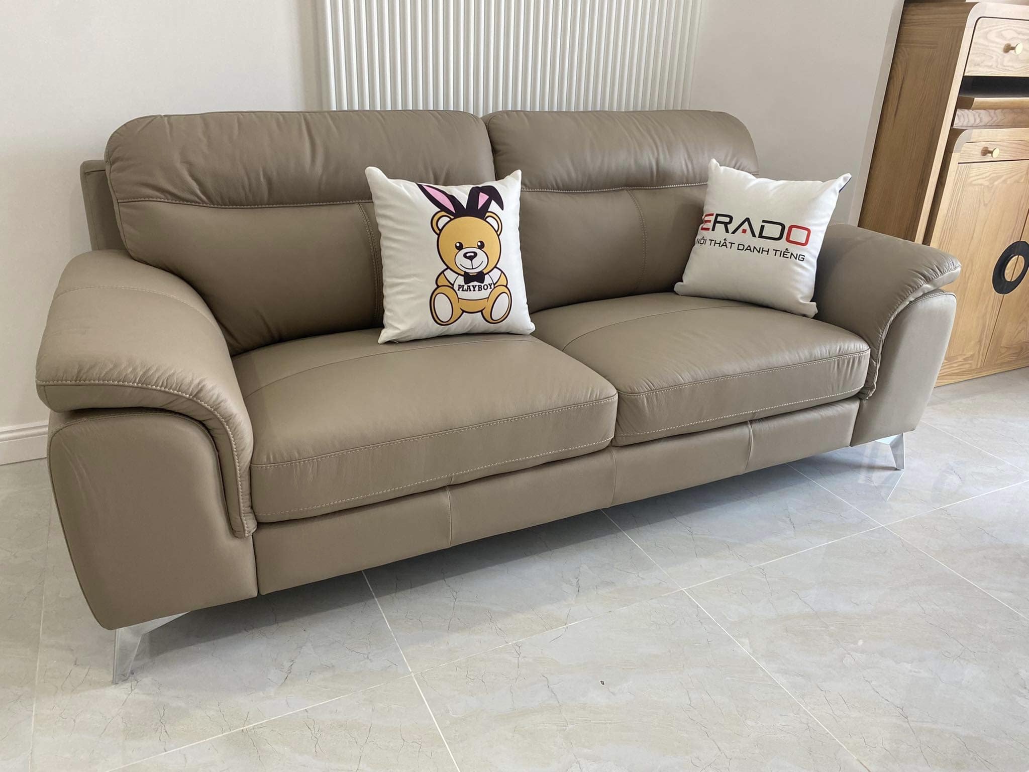 ERADO BÀN GIAO THÀNH CÔNG SOFA DA THẬT CHO GIA ĐÌNH CHỊ HÀ TẠI FELIZ HOÀNG MAI